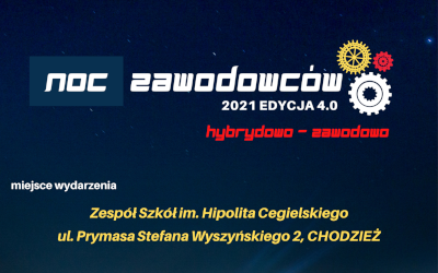 Noc zawodowców - plakat informacyjny wydarzenia